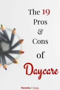  These are the pros and cons moms and dads need to know about sending kid to daycare. These are also important when trying to transition your baby to daycare. #parenting #parentingtips #stayathomemom #newmom #newdad 