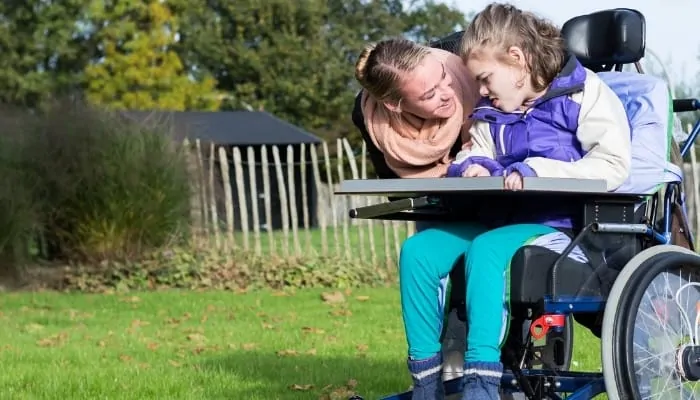 disabled child in a wheelchair