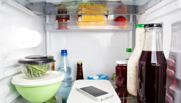 phone found in fridge