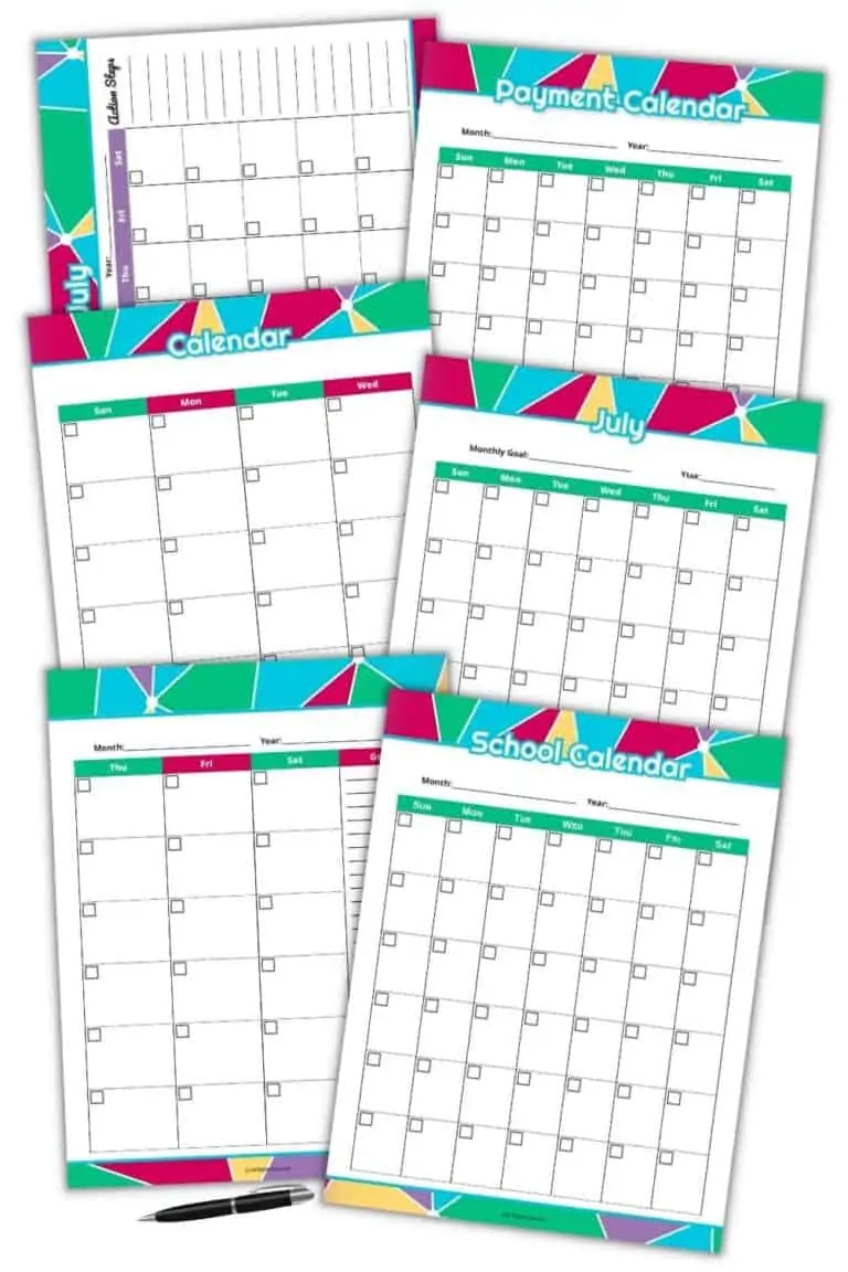 Multipurpose Calendar – Variety Pack {25+ Pages}