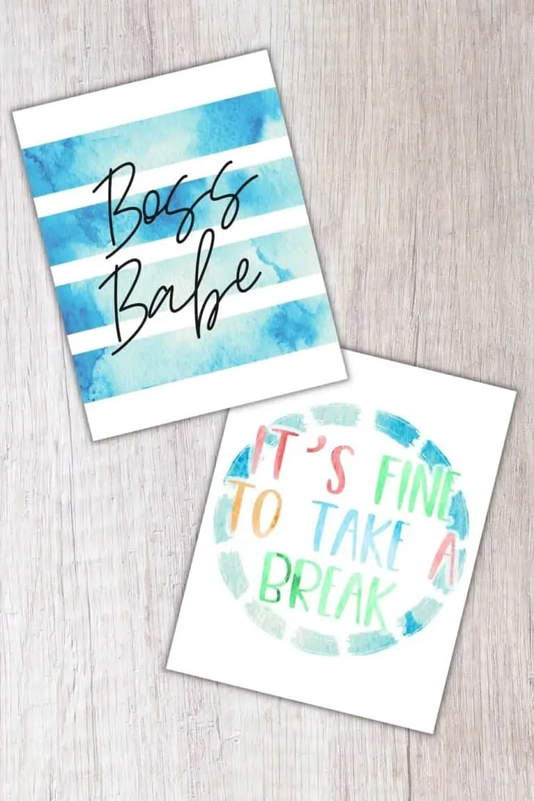Work at Home Binder – Boss Babe Wall Art {2 Pages}