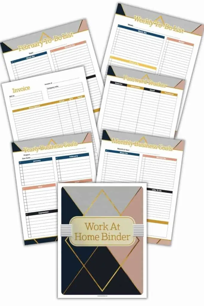 work at home binder