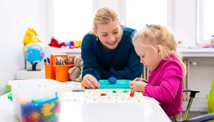 occupational therapist working with a patient