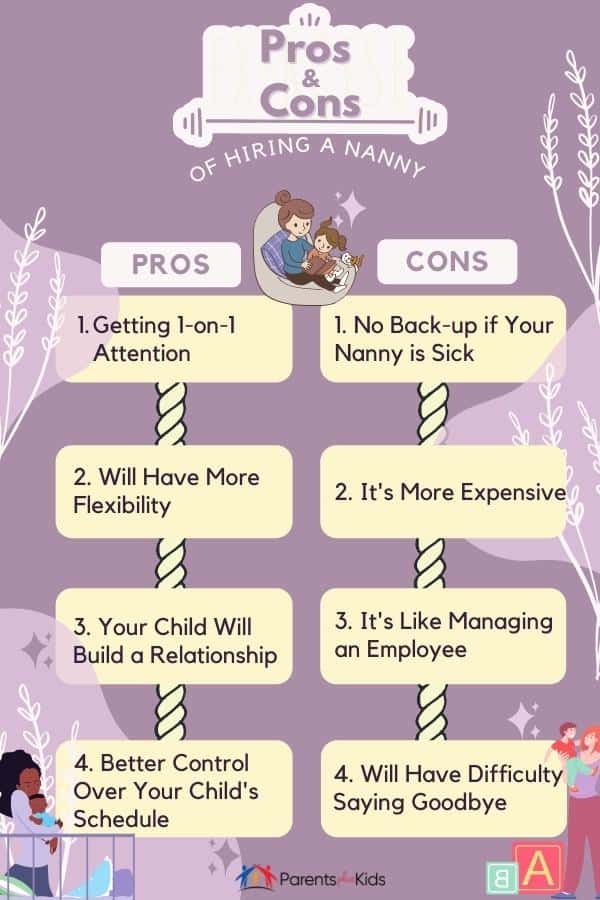 pros & cons of hiring a nanny