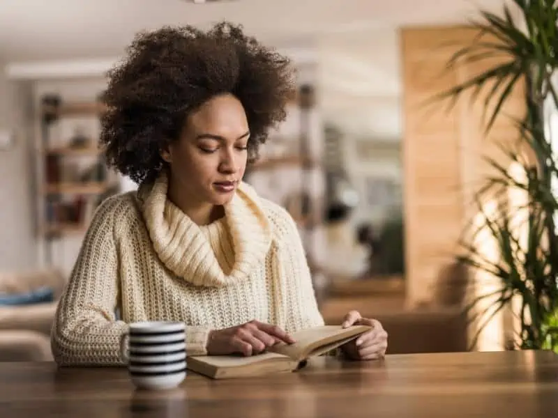 Article image - woman reading a book