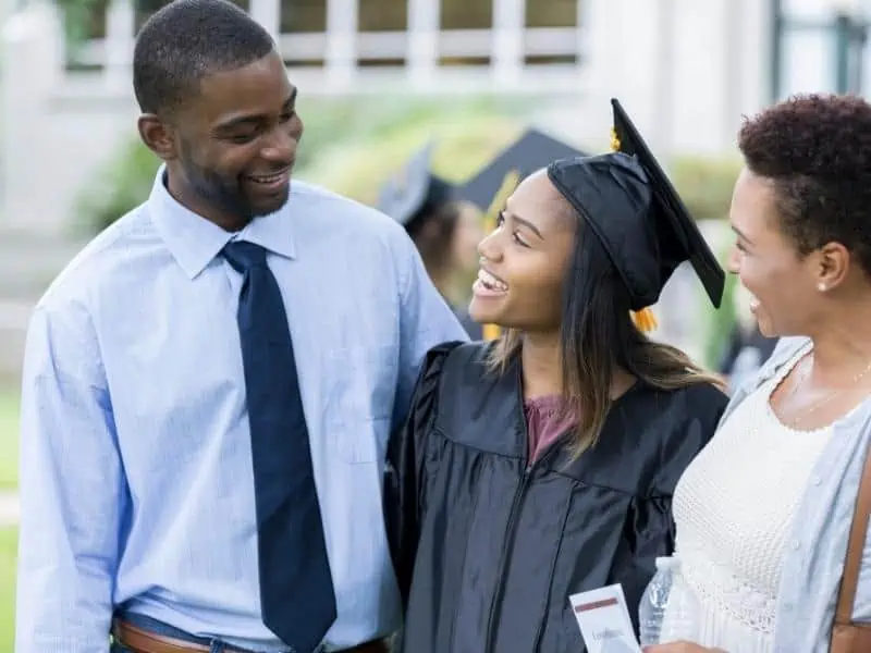 parents celebrating grad