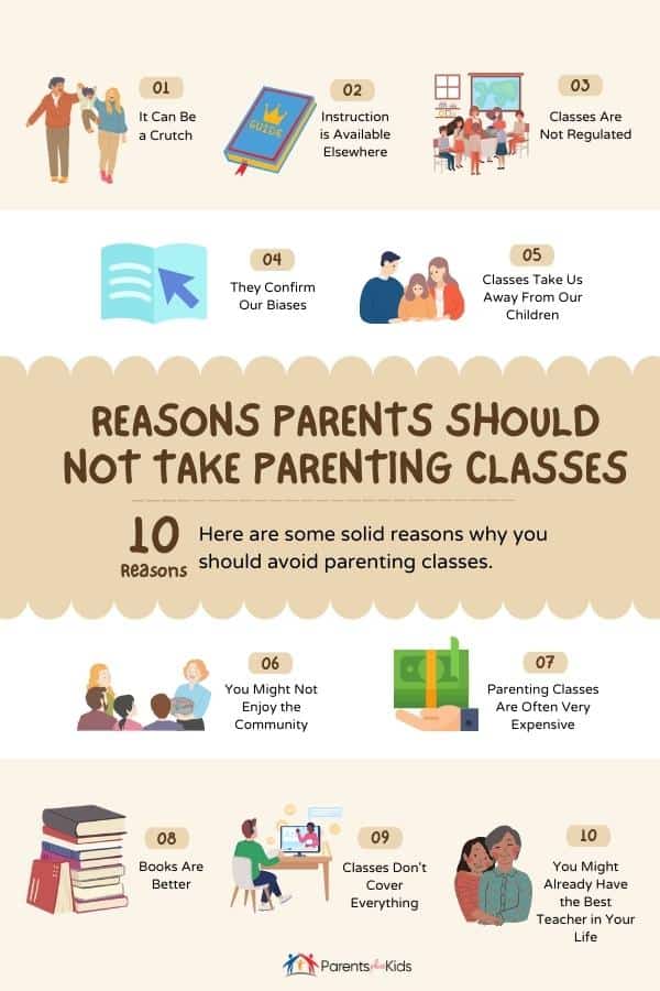 infographic-reasons why parents should not take parenting classes