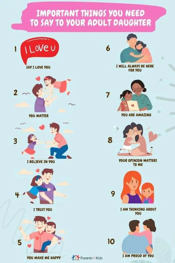 Infographics - things to say to your grown daughter