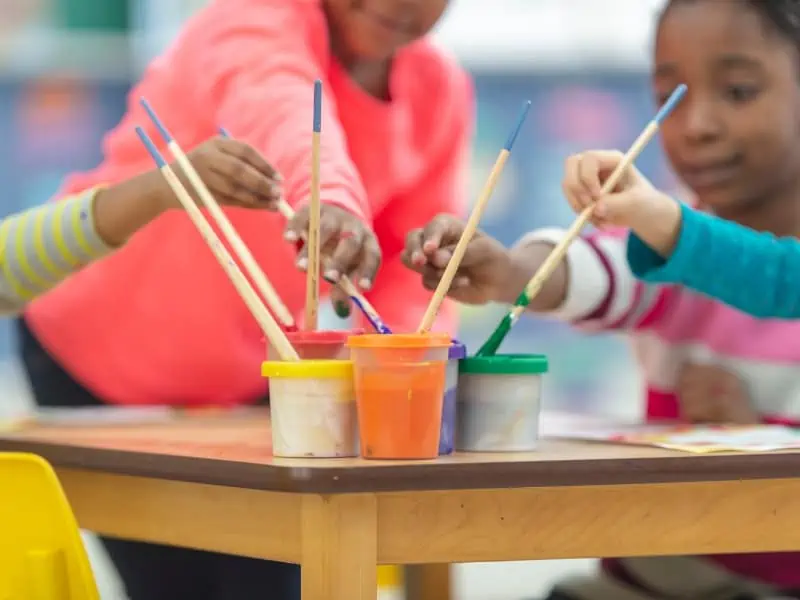 stock image - kids painting