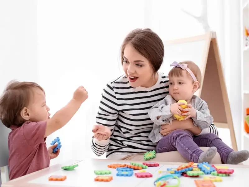 teen girl babysitting