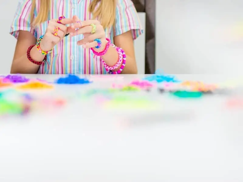 bracelets on table